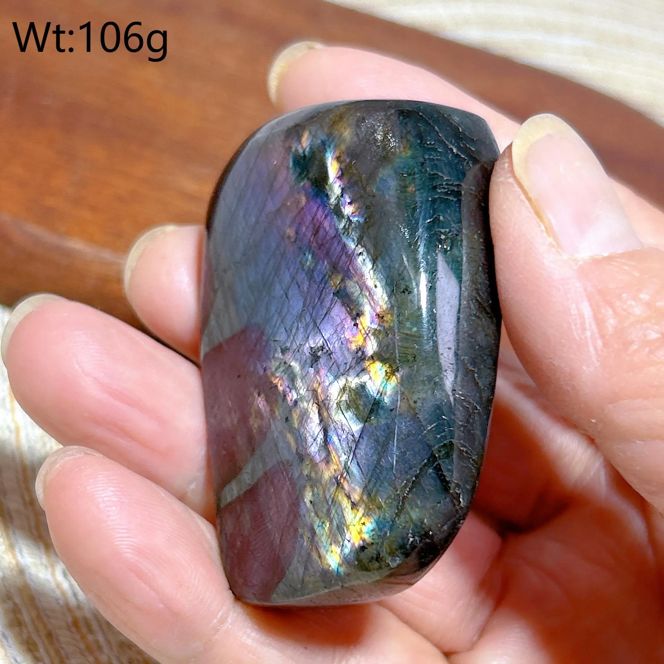 

Фиолетовый синий лабрадорит, камень для дома