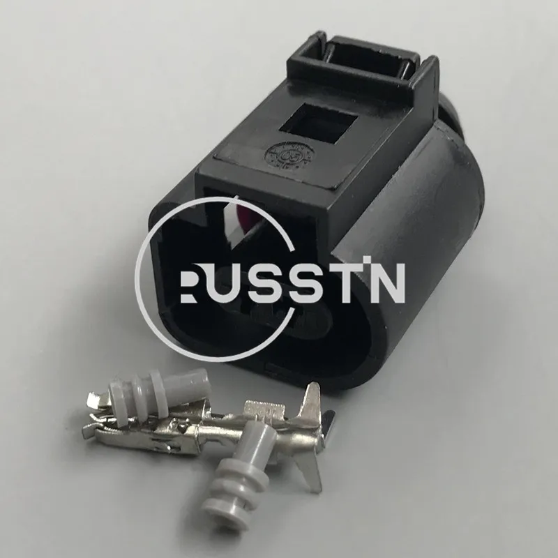 

1 комплект, 2 отверстия, 1,5 мм, 1J0973802 1J0973702, автомобильный разъем с датчиком температуры, разъем клапана, водонепроницаемый электрический кабель, розетка