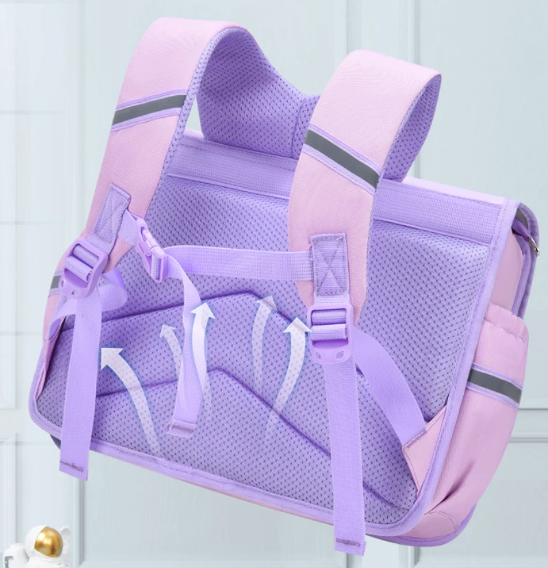 Girls Boys Gradient Color Horizontal British Style Backpacks New Children Fashion Unicorn Dinosaur Large Primary School Bags Hot