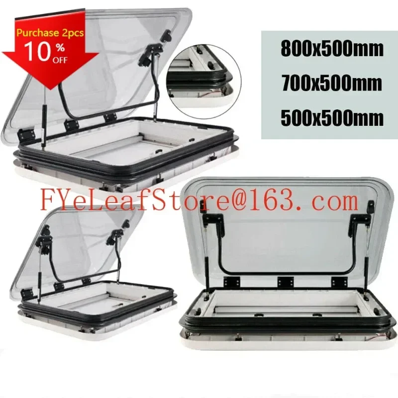 Большой фургон RV Skylight крыша Вентиляционный люк 3 размера с светодиодный 500/700/800x500