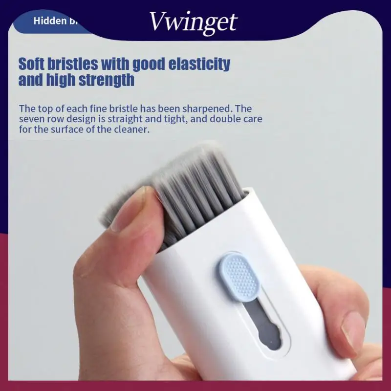 

Multifunction Mobile Phone Dust Brushes Keyboard Cleaner Set Brush Kit Keycap Puller Earbuds Cleaning Pen 7-in-1