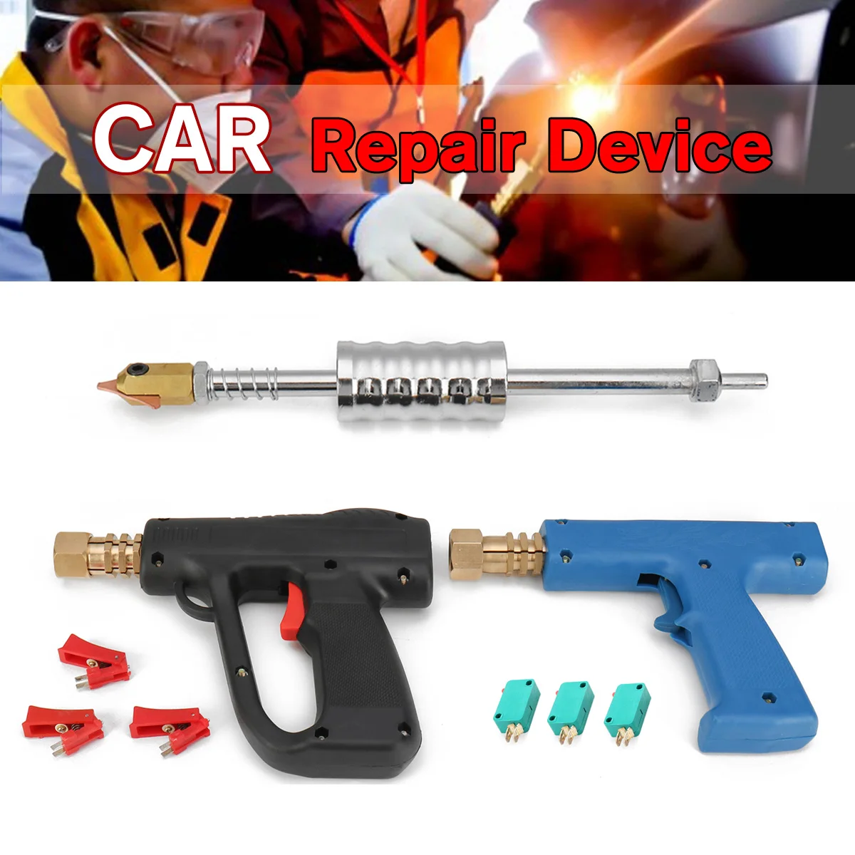 Spot Welding Machine Car Dent Repair Tool Kit Dent Puller Car Body Stud Welding G u n Hammer for Dent Spot Repair Device