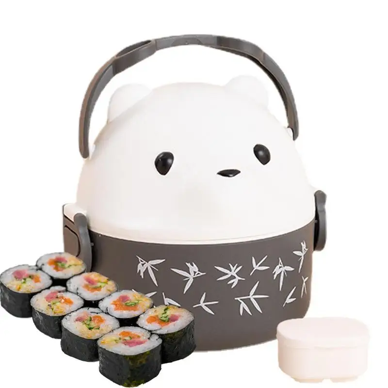 

Kids Lunchbox Containers Lovely Bear Shaped Insulated Lunch Box Microwave Safety Carrying Handle Lunch Organizer For Adult Kids