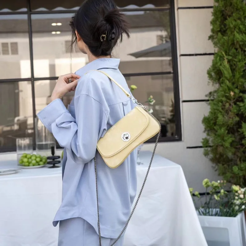 Женская сумка через плечо из натуральной кожи