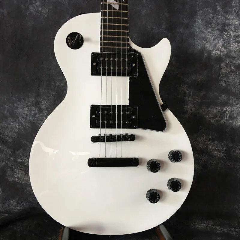 

Guitar free shipping, new white electric guitar, black hardware. body color optional, customizable