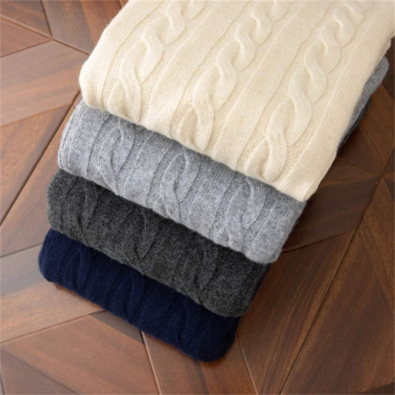 24 осень/зима новые поступления свитер из 100% чистого кашемира мужской с круглым