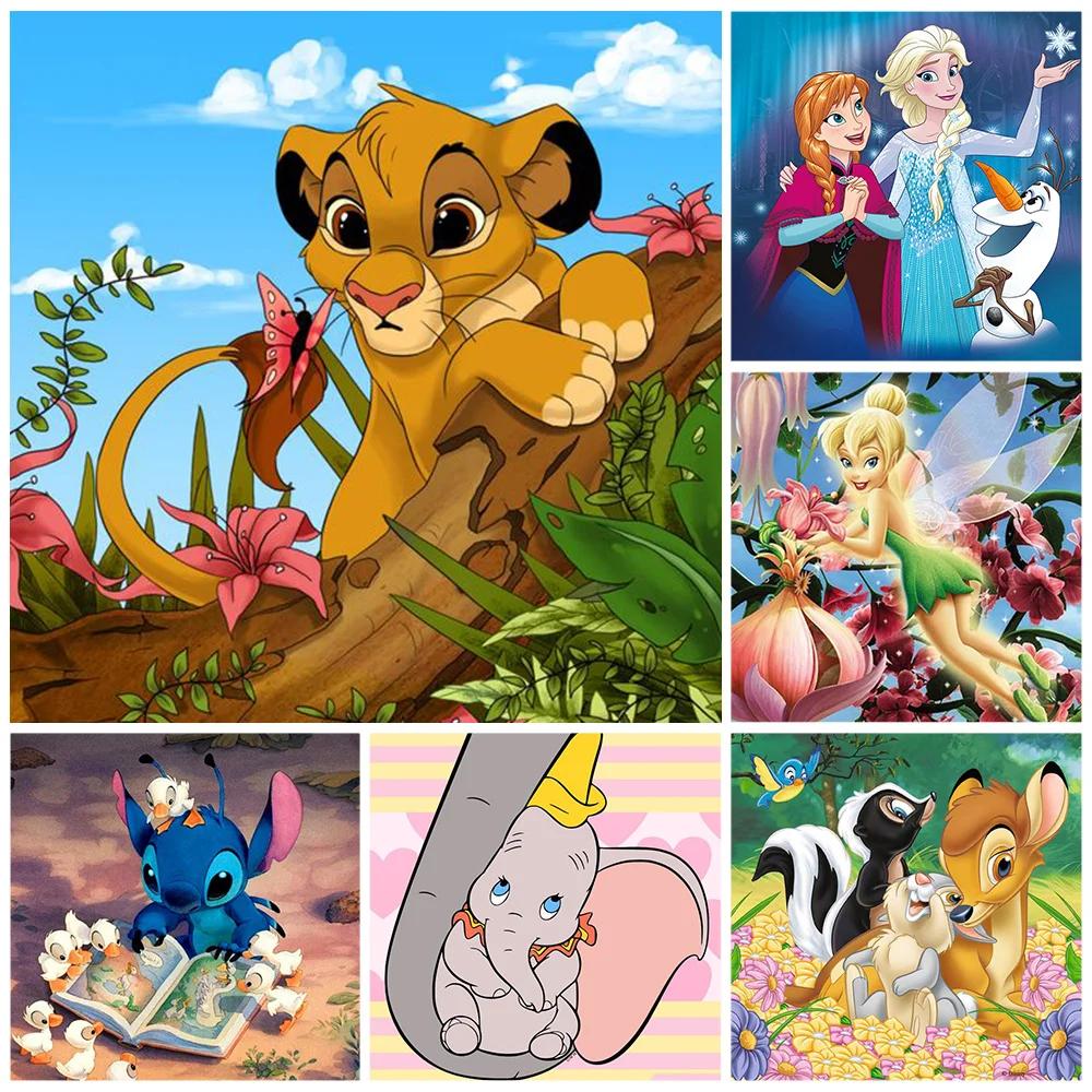 

Алмазная картина Disney 5D «сделай сам», Новое поступление, мультяшная принцесса, Король Лев, Дамбо, хобби, искусство «сделай сам», полноразмерная мозаика, домашний декор, подарок