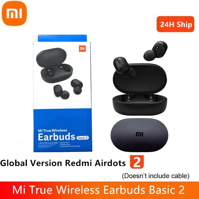Hot Xiaomi Redmi Airdots 2 TWS Wireless Earphone Bluetooth AI Control Gaming Headset With Mic Original Xiaomi Airdots S Earbuds