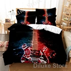 Комплект постельного белья с 3d гитарой, Комплект постельного белья с пододеяльником, Комплект постельного белья, постельное белье, хлопковый комплект постельного белья для спальни