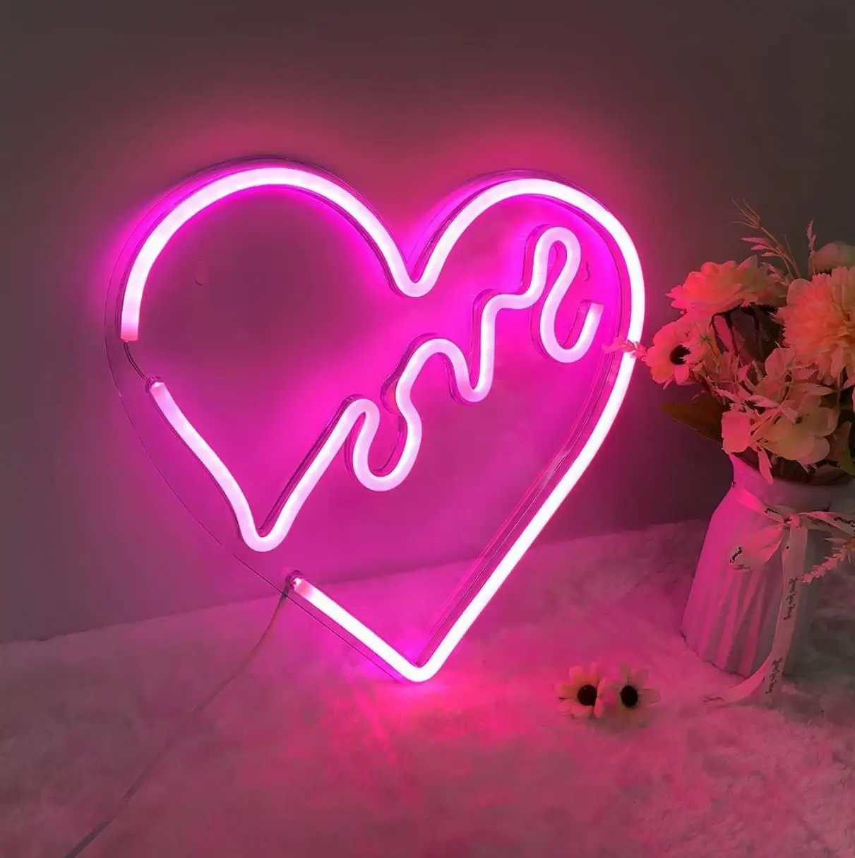 

Ins led neon light love modeling light indoor decoration atmosphere night light