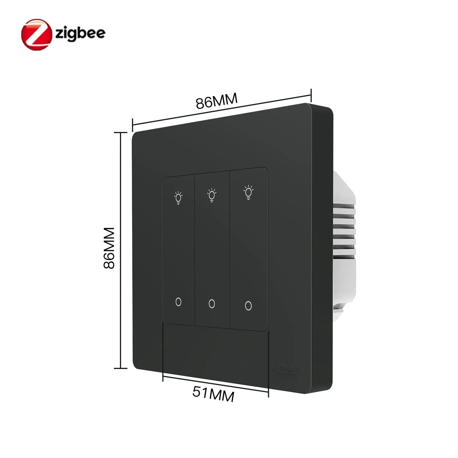 MOES Star Ring Series ZigBee умный диммер 1-3 Gang