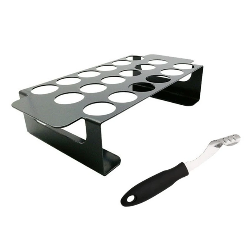 

18 Holes Jalapeno Grill Rack For Chili,Stainless Steel Barbecue Chili Pepper Roasting Rack For Chicken Leg Wings,BBQ,Etc