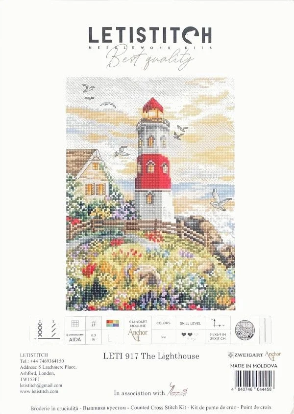 

Seaside Lighthouse 30-37 embroidery kits, cross stitch kits,cotton frabric DIY homefun embroidery