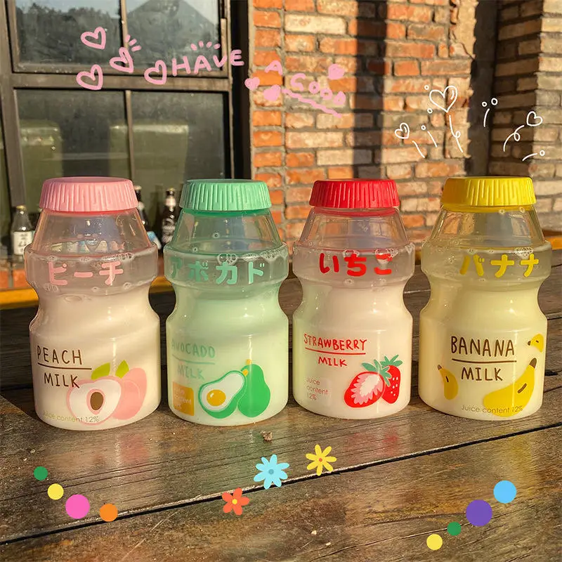 

1Pc Korean Version Female Plastic Drinkware Cup Girl Student Creative Water Cup Portable Anti-fall Cute Plastic Straw Cup