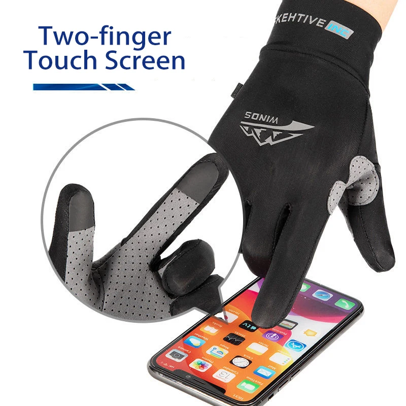 

Перчатки для мужчин и женщин, нескользящие спортивные перчатки из вискозы, с двумя пальцами, с защитой от УФ излучения, для активного отдыха, вождения, рыбалки, верховой езды, летние