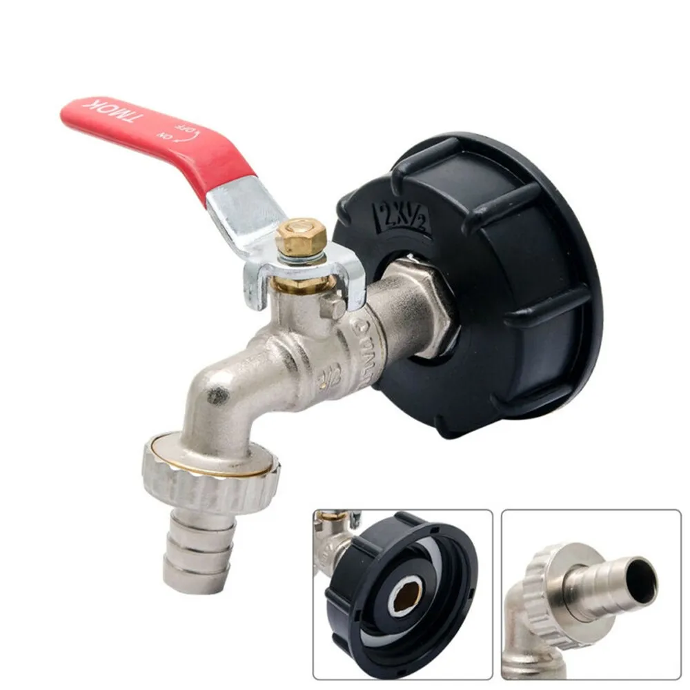 

Brass Adapter IBC Tank Adapter IBC Tank Cap Tap Connector With 1/2 Hose Fitting Oil Fuel Water High Quality