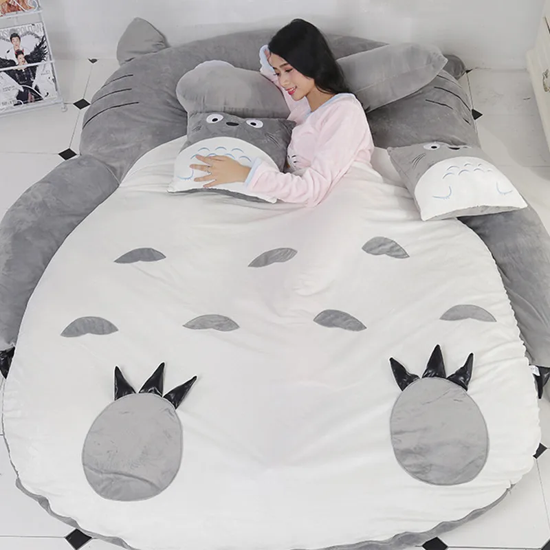 Cartoon cute mattress lazy sofa bed My Neighbor Totoro tatami mattress double floor artifact sleeping mat net red floor mattress