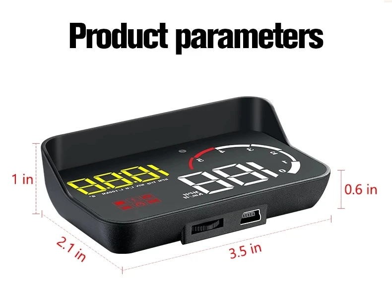 M10 OBD2 HUD 5 5-дюймовый дисплей на лобовое стекло Автомобильный Предупреждение о