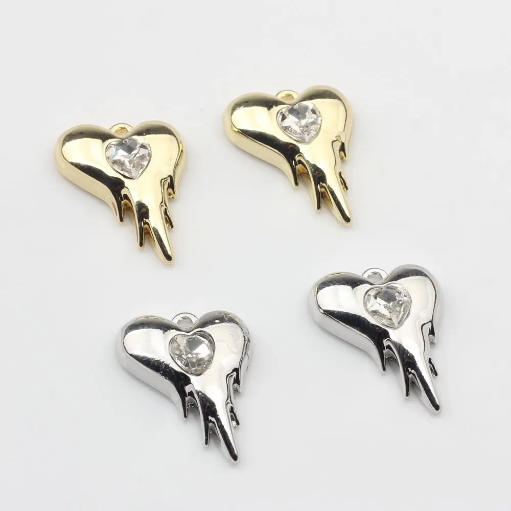 

10 шт./партия, подвески-сердца из цинкового сплава