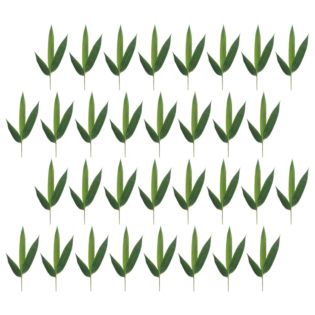 100 Pcs Sushi Bamboo Leaves Decorative Leaf Plate Japanese Food Mat Sashimi Ornament Dish