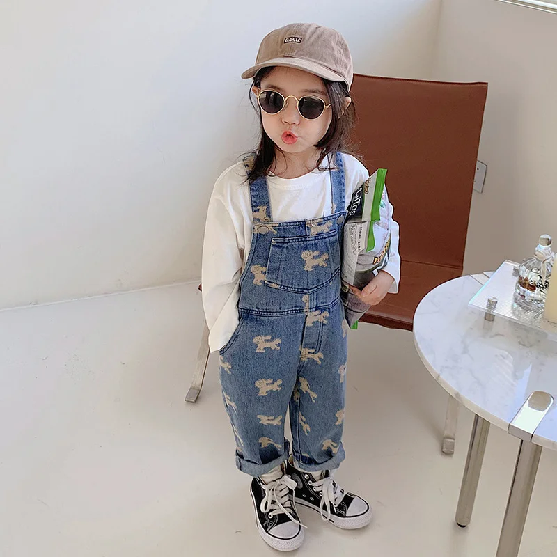 

Girl Leggings Kids Baby Long Jean Pants Trousers 2022 Cool Overalls Spring Summer Cotton Formal Sport Teenagers Children Clothin