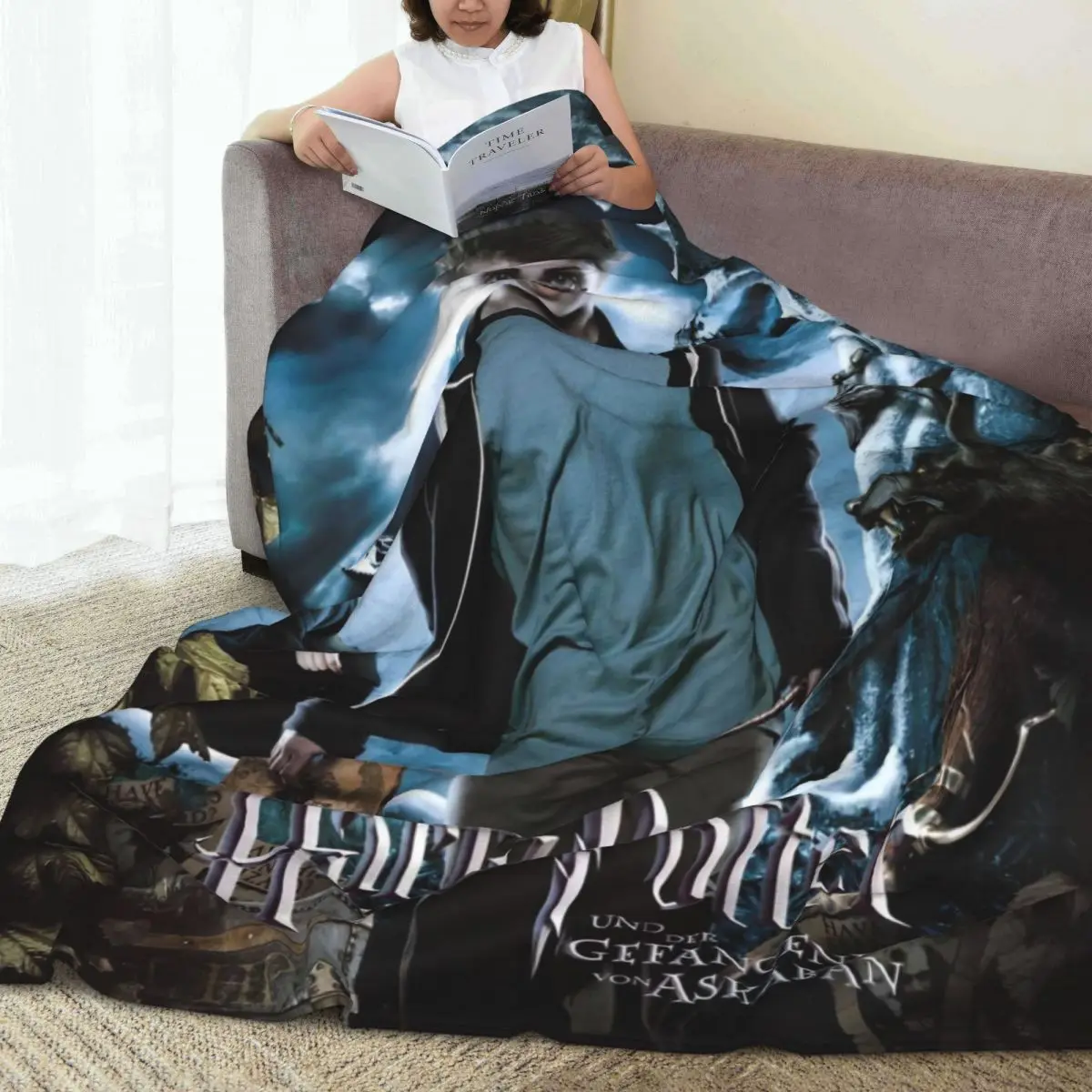 Теплое одеяло для путешествий в самолете H-HARRY P-POTTER фильма фэнтезийное