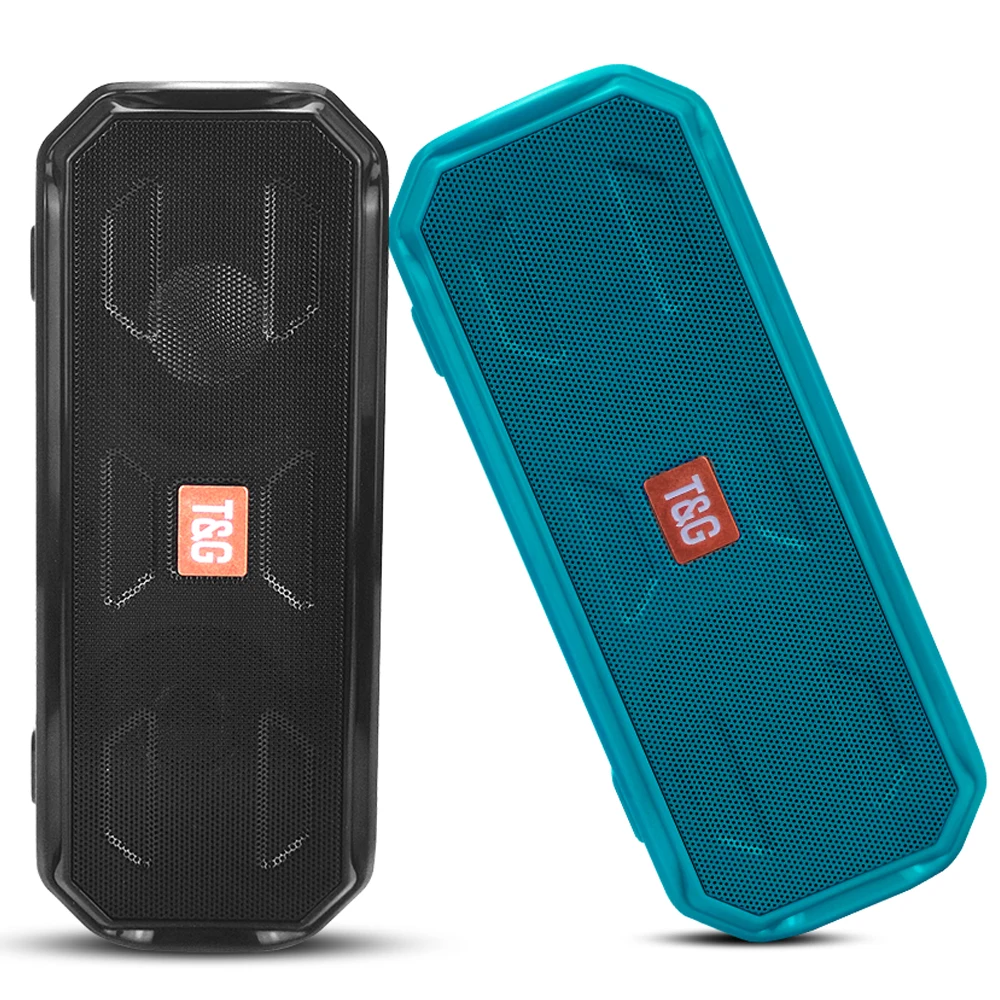 Беспроводная стереоколонка TG280 с солнечной зарядкой и фонариком уличная