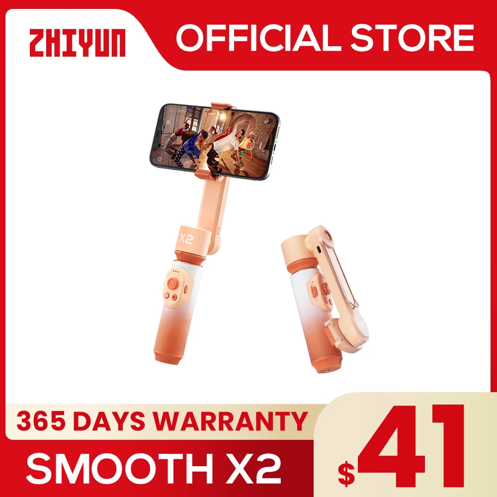 

ZHIYUN Official SMOOTH X2 Handheld Smartphone Gimbal Stabilizer 2 Axis Extendable Rod Phone Gimbals for iPhone Xiaomi Sumsung