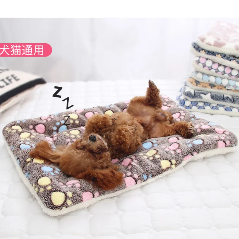 

Winter Warm Dog Bed Soft Coral Fleece Sleeping Blanket Bed Mat Lovely Mattress Cushion For Small Small And Large Dogs 5 Size