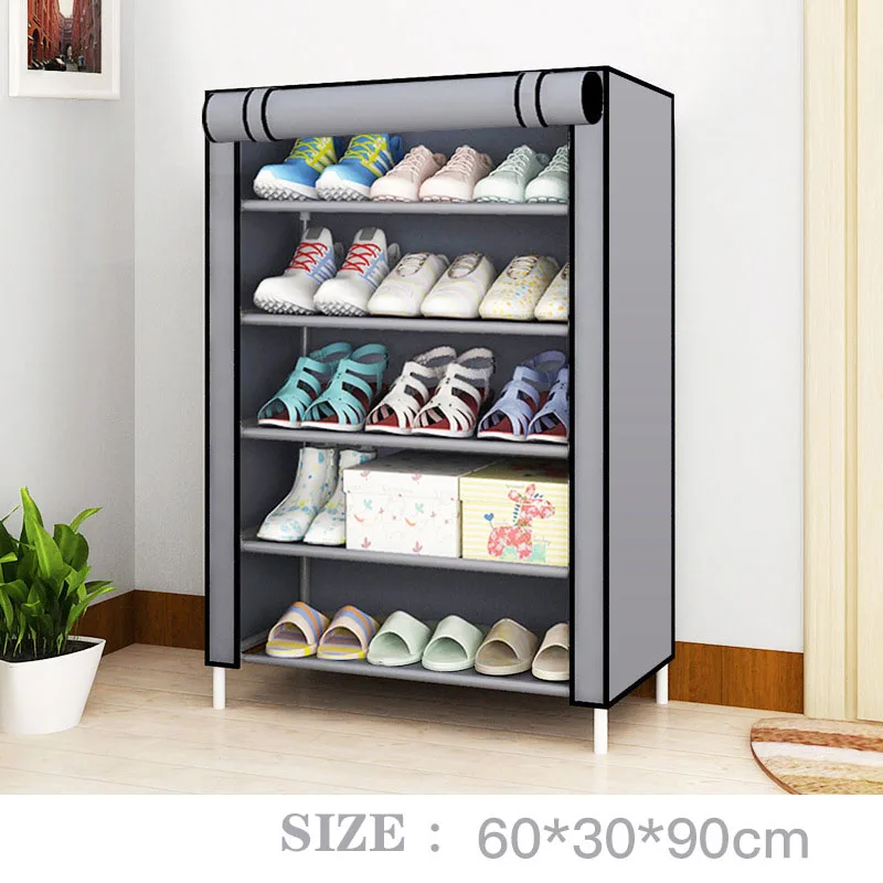 

Многоуровневая полка для обуви, полки для обуви из ткани Оксфорд, бытовой пылезащитный органайзер для хранения обуви