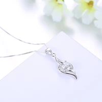 sterling silver necklace novel diamond set design boutique pendant necklace