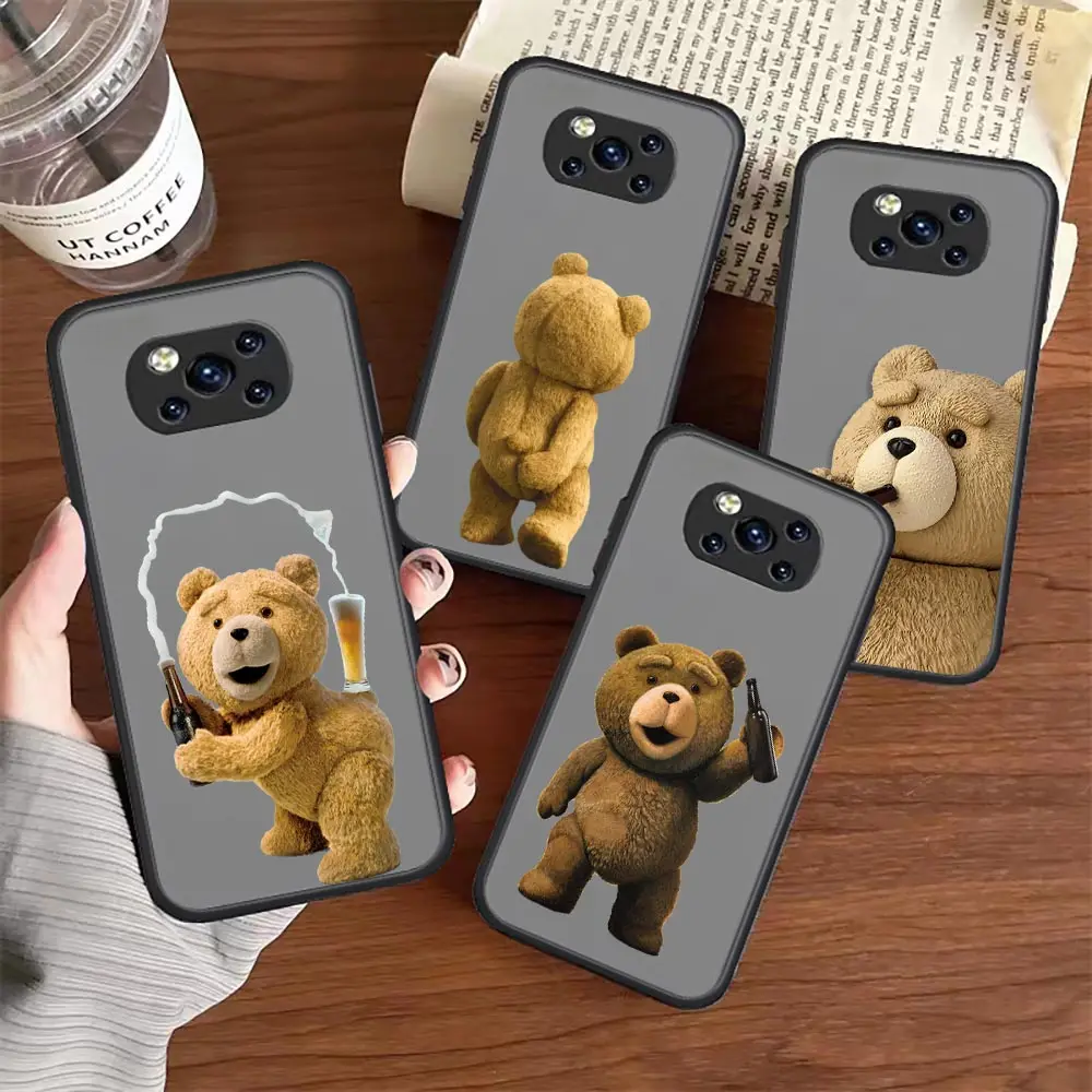

Cute Naughty T-Teddy Bear Couple Anime Matte Case For Xiaomi Poco F4 Case For Xiaomi Mi Poco F4 X4 M4 X3 M3 F3 GT Note10 Max 2