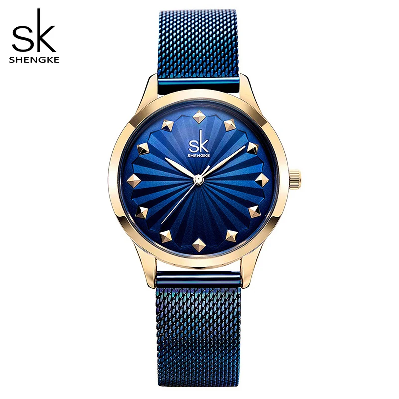 

A72 Shengke Wrist Watch Women Fashion Stainless Steel Quartz Watches Bracelet Clock Relogio 2018 SK Luxury Ladies Watches