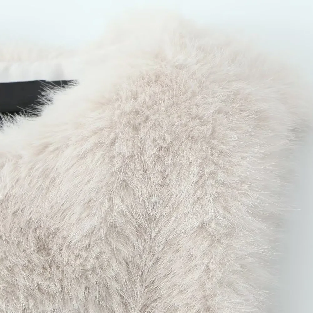 PB &amp ZA женский 2024 осенний новый модный универсальный короткий жилет с эффектом