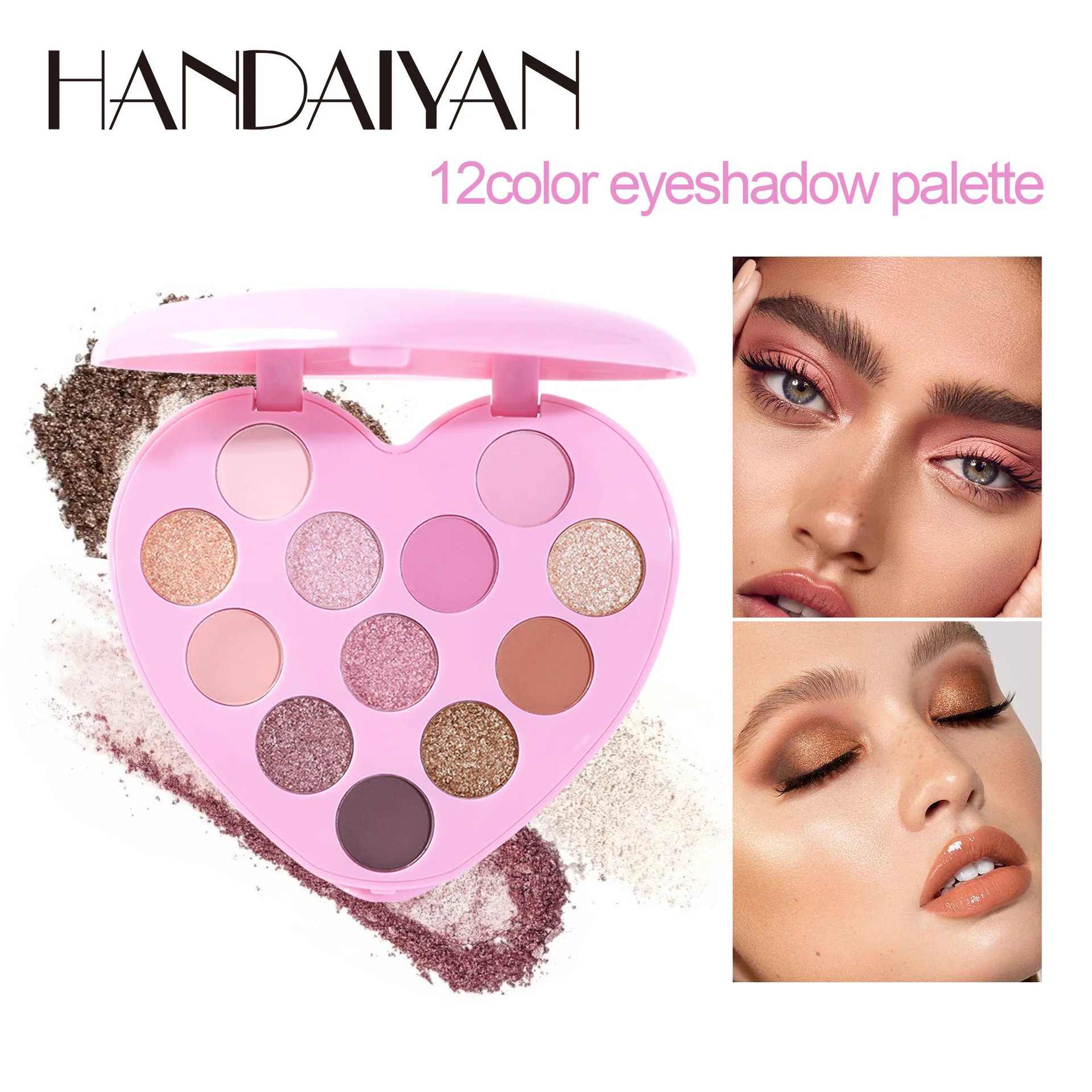 

12 Colors Eyeshadow Highlighter Pigment High Quality Eye Shadow Contour Palettes Female Makeup Cosmetics