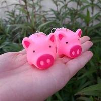 baby pink piggy earrings squeaky pig earrings women children birthday gift lovely cute jewelry