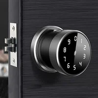 Aluminum alloy Round ball lock Bt TTLOCK APP WIFI Digital electronic fingerprint security smart lock for home door