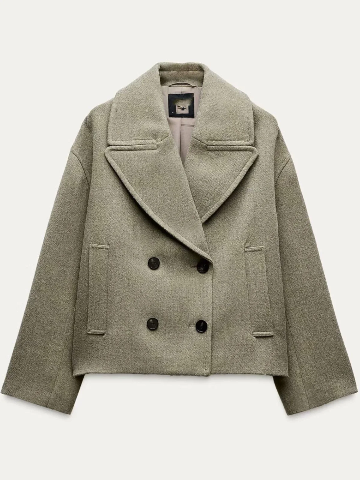 Za 2024 свободная версия двубортное флисовое короткое пальто верхняя одежда 8372289