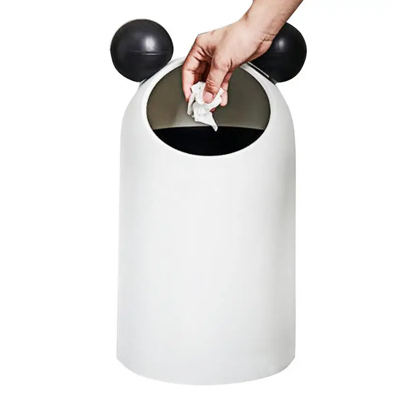 

Garbage Can Trash Can Unique Garbage Can Offices Wastebasket W/ Cute Ear Shape Decorative Big Can Bin For Kitchen Living Room