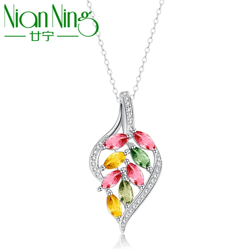 

HEPIDEM ожерелье из серебра 100% пробы с турмалином 925 пробы