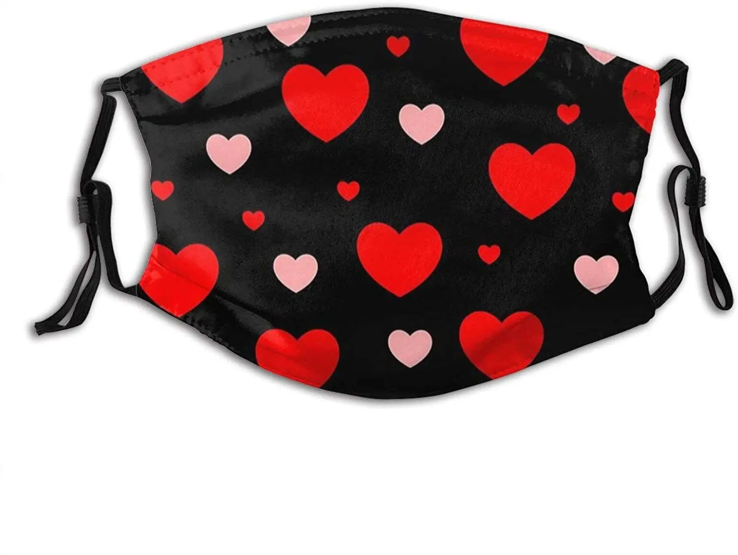 

Red Heart Happy Valentine's Day Face Mask Heart Reusable Adjustable Scarf Anti-Dust Windproof Balaclava for Men and Women