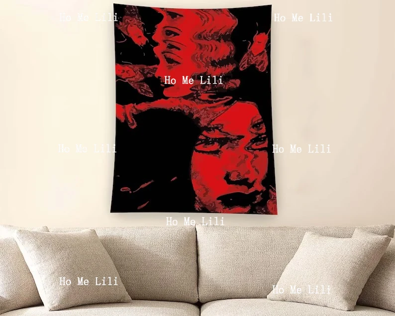 Готический гобелен с деревом минималистичный ведьмой Настенный декор для