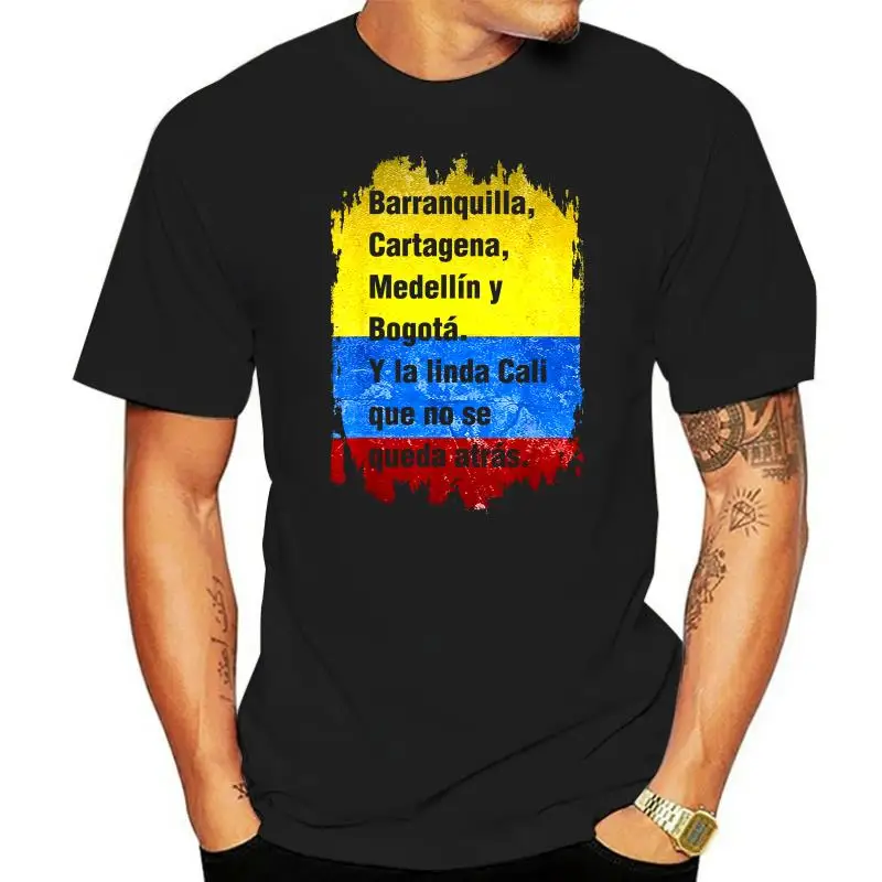 Barranquilla Cartagena Medellin y Bogota Cali Colombian Flag T-Shirt