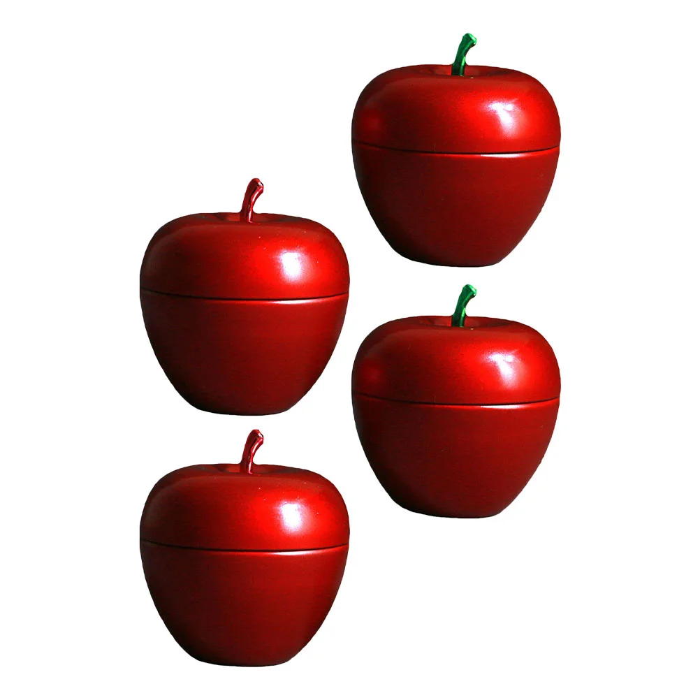 

Tea Canister Jar Apple Storage Coffee Container Tin Metal Tins Candyboxcontainers Sugar Loose Shaped Lids Cookie Tinplate