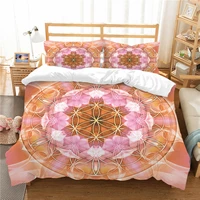 wholesale european pattern hot sale soft bedding set 3d digital bohemian printing 23pcs duvet cover set esdeeuus size