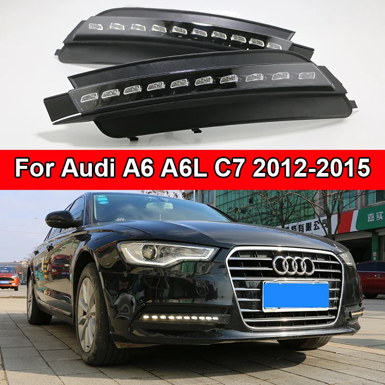 

Car DRL kit for Audi A6 A6L C7 2012 2013 2014 2015 LED Daytime Running Lights Super Bright Waterproof Daylight