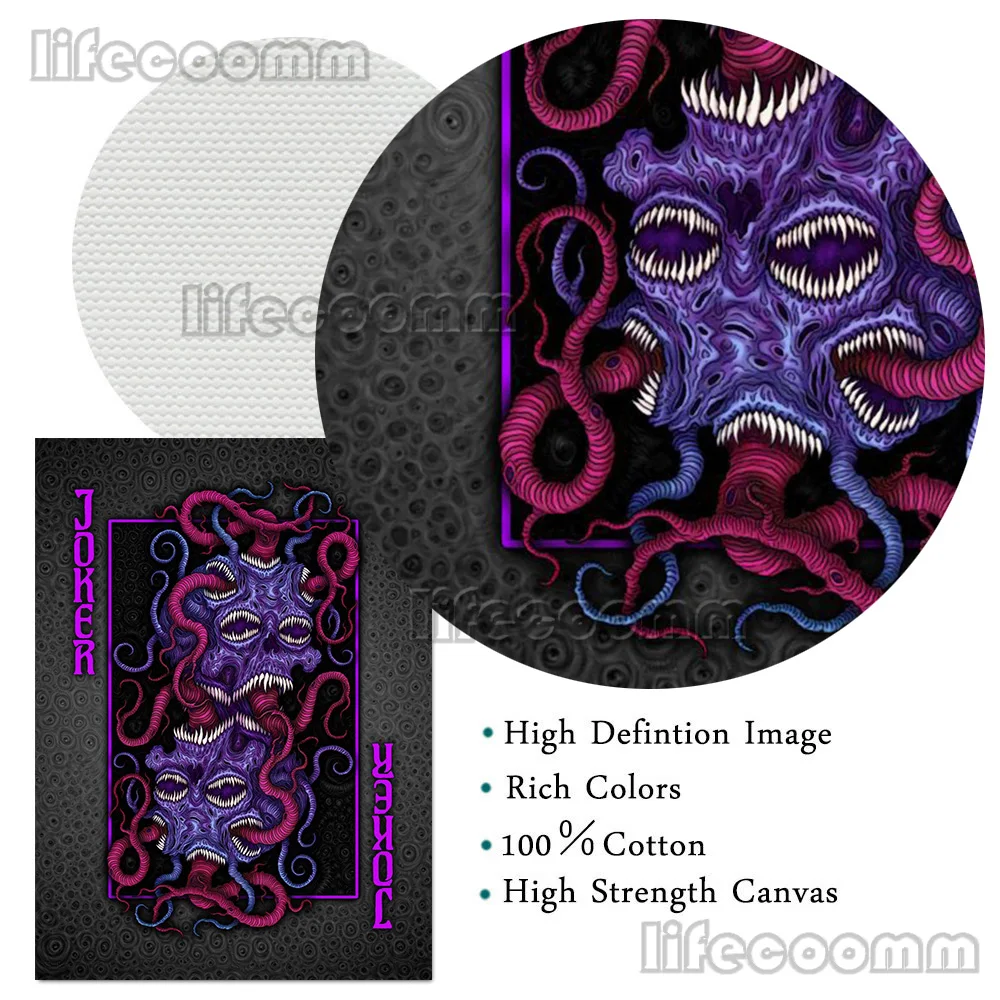 Большая старая абстрактная стена Художественная печать на холсте Ктулху король