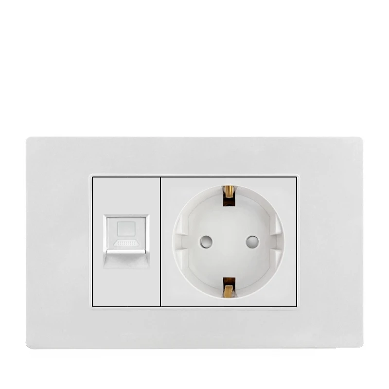 

Настенная розетка с двумя USB-портами, 118 А, 16 А, 220 В