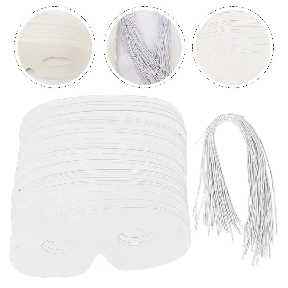 

DIY White Paper Pulp Masks Personality Blank Hand Painted Masks