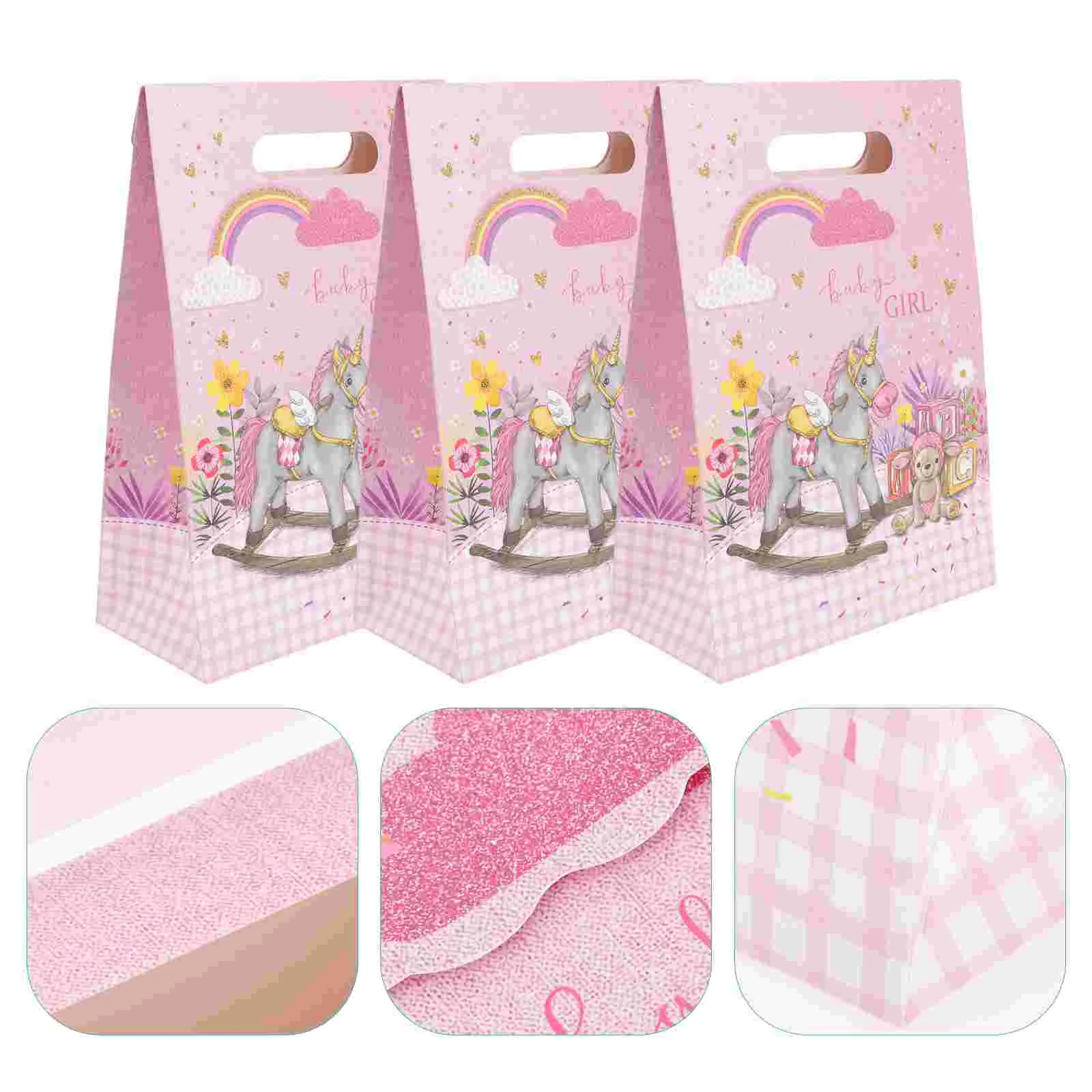 

12pcs Handheld Paper Gift Bags Cartoon Gift Treat Bags Goodies Bags Party Supply